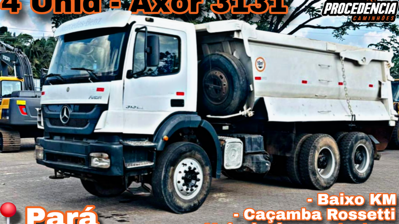4 unid Axor 3131 6×4 17/18 – C/caçamba 16m³