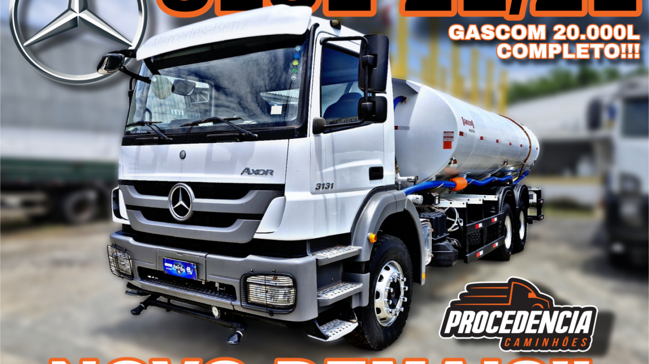 3131 6×4 21/21 Pipa Gascom 20.000L Completo!
