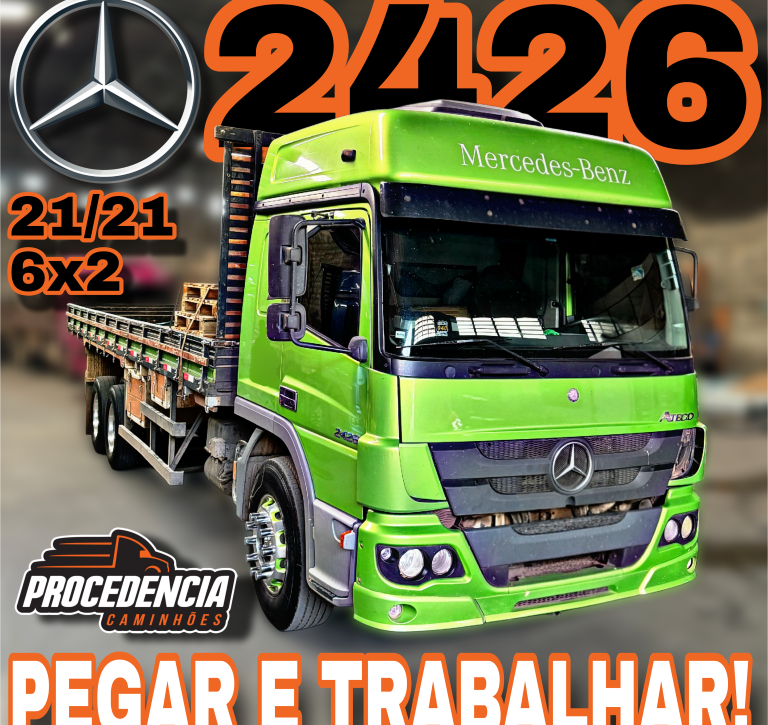 Atego 2426 6×2 21/21 Carroceria