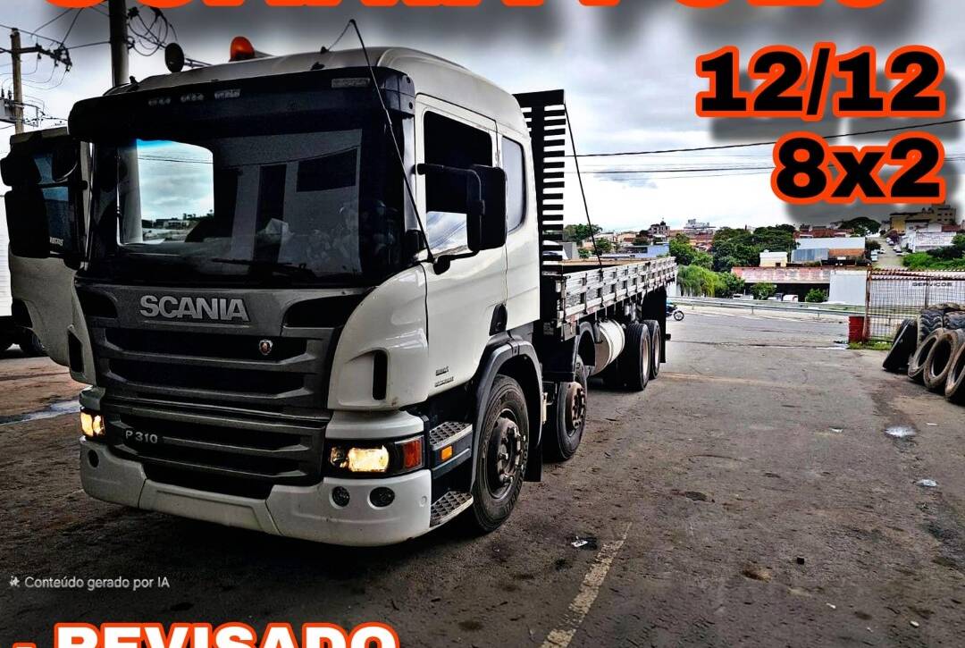 Scania P 310 8×2 2012 na carroceria